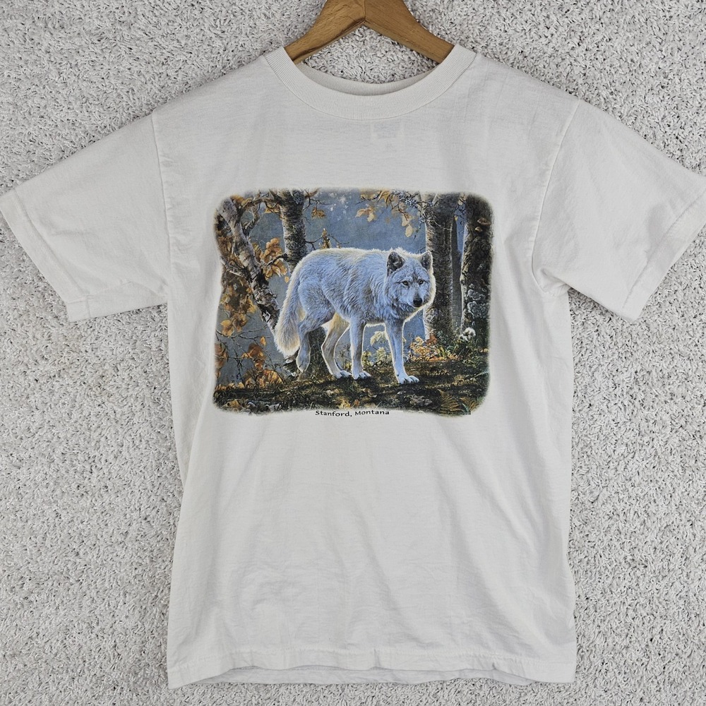 Vintage Montana Wolf Fruit Of The Loom ‎ T-Shirt Women's Size Medium